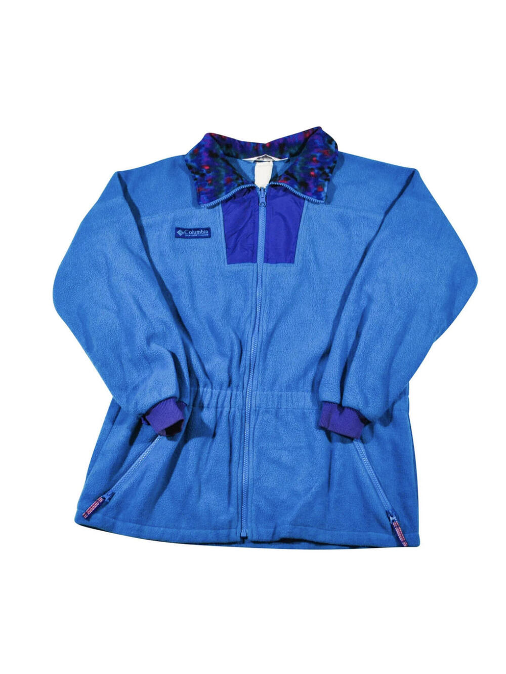 Vintage Columbia Sportswear Winter Blue Zip 90s Jacket Fleece Size Women's Large